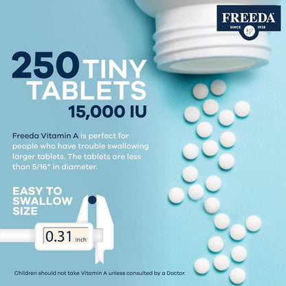 FREEDA  Vitamin A Palmitate 15000 IU - 250 Tiny Tablets