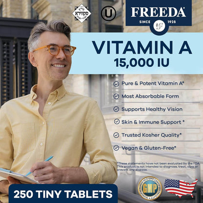 FREEDA  Vitamin A Palmitate 15000 IU - 250 Tiny Tablets