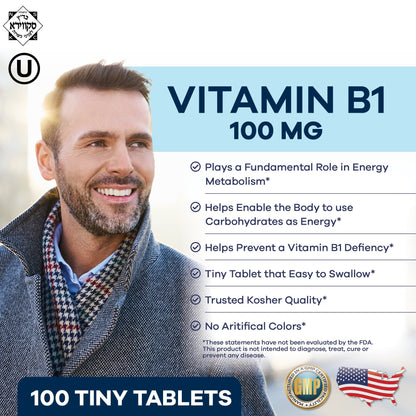 FREEDA  Vitamin B1 (Thiamin HCL) 100 mg - 100 Tablets