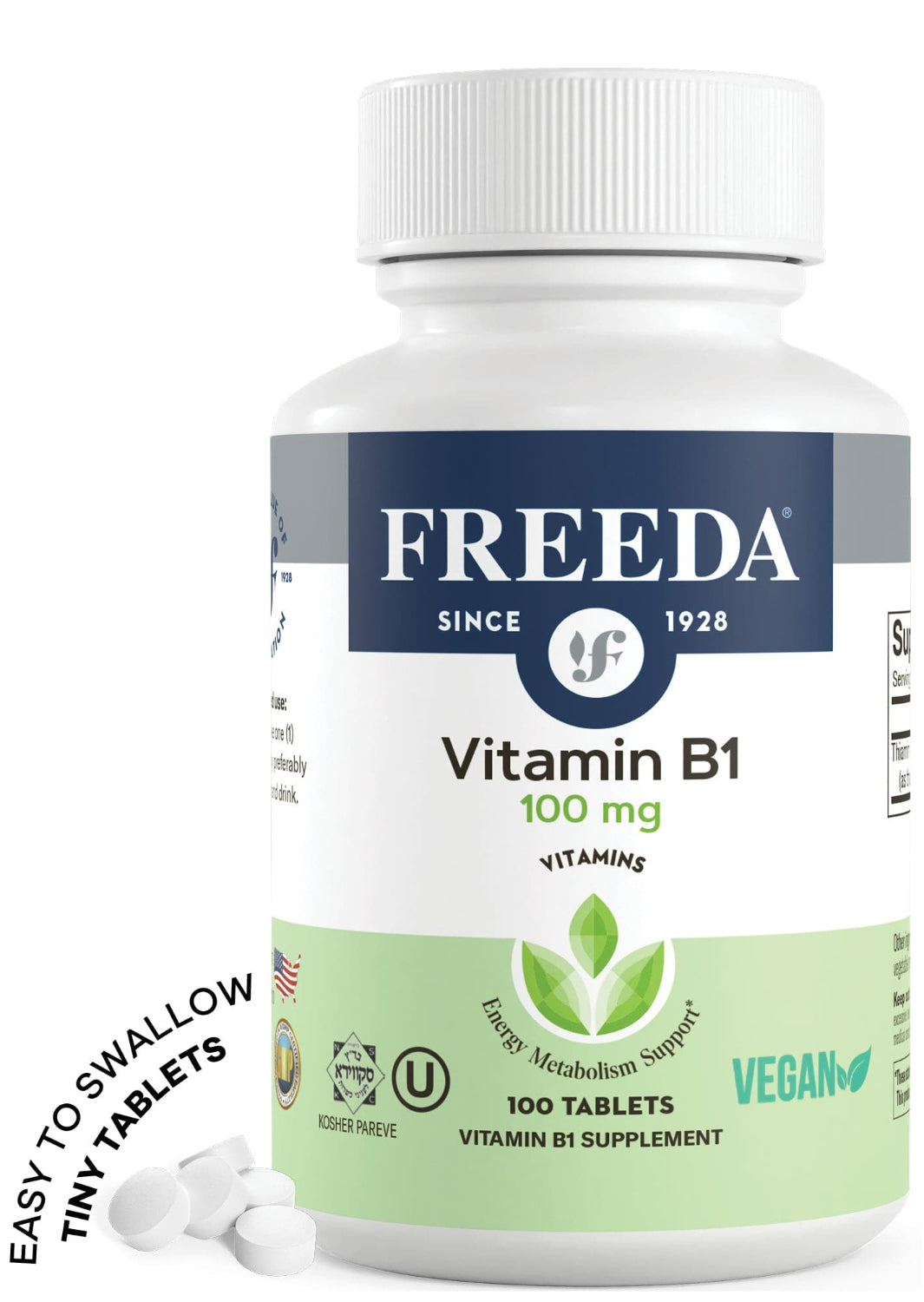 FREEDA  Vitamin B1 (Thiamin HCL) 100 mg - 100 Tablets