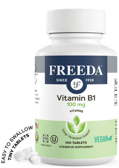 FREEDA  Vitamin B1 (Thiamin HCL) 100 mg - 100 Tablets