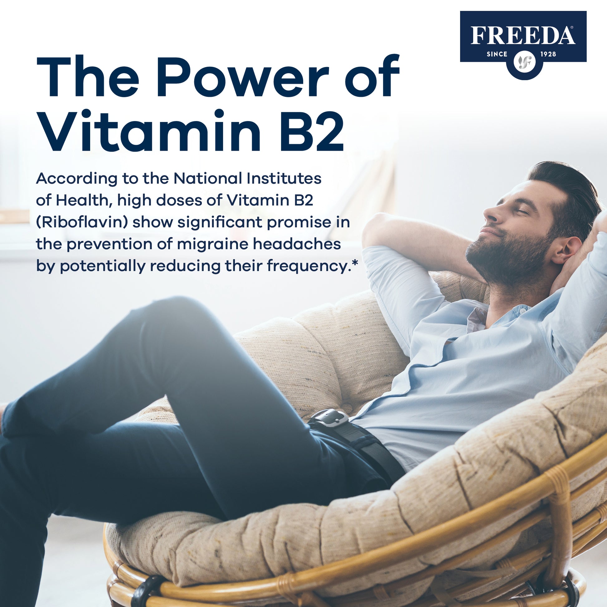 FREEDA  Vitamin B2 400 mg (Riboflavin & R-5-P) 60 Tiny Tabs