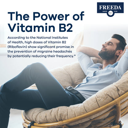 FREEDA  Vitamin B2 400 mg (Riboflavin & R-5-P) 60 Tiny Tabs