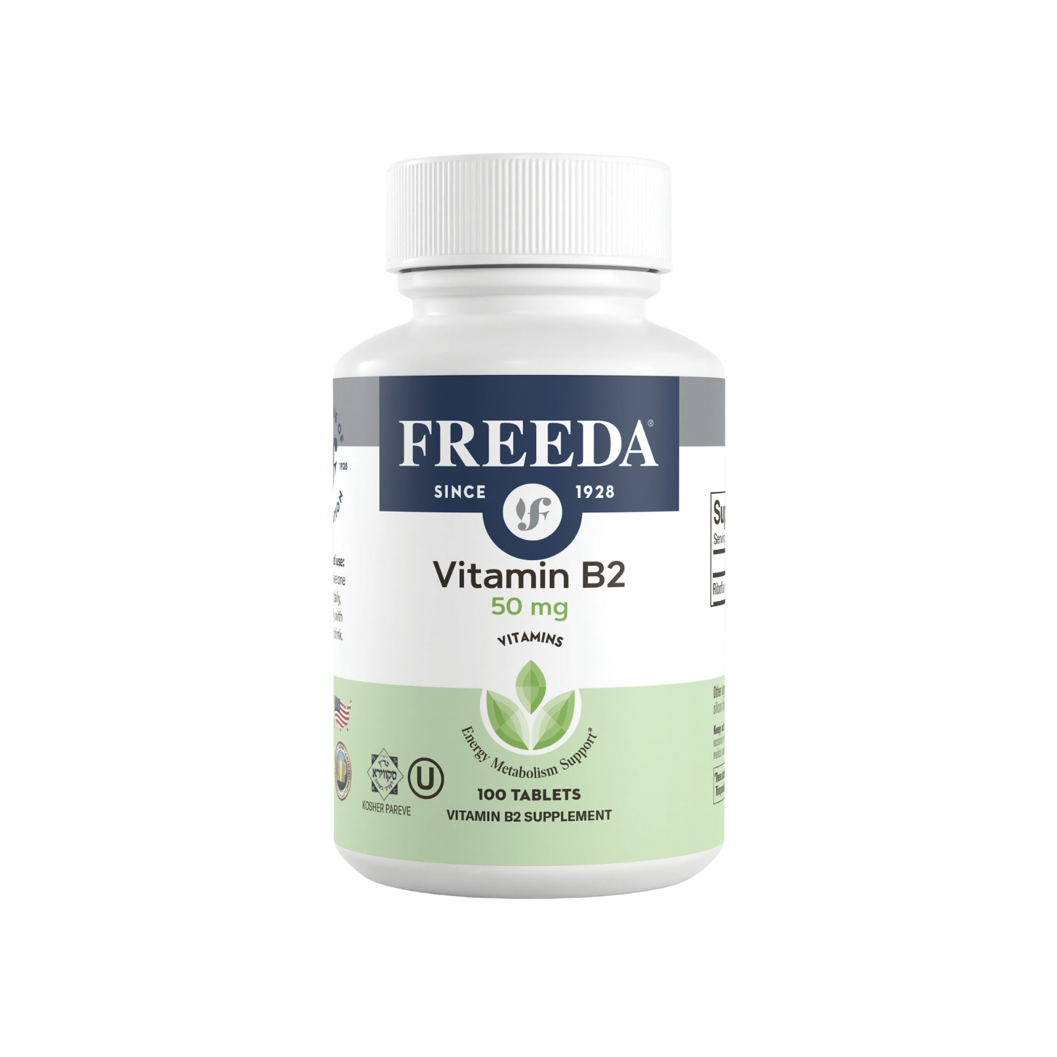 FREEDA  Vitamin B2 (Riboflavin) 50 mg - 100 Tablets