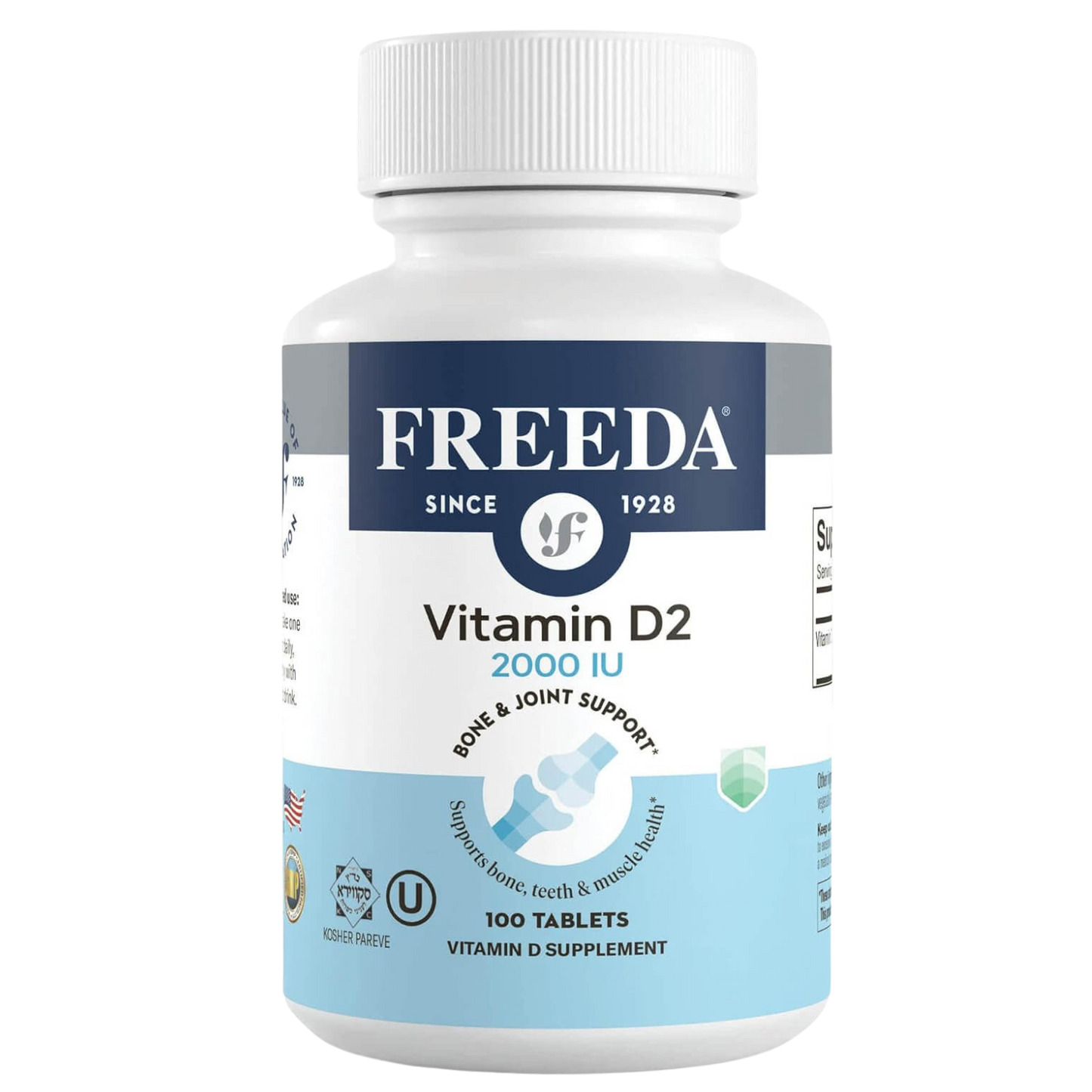 FREEDA  Vitamin D2 2000 IU - 100 Tiny Tablets