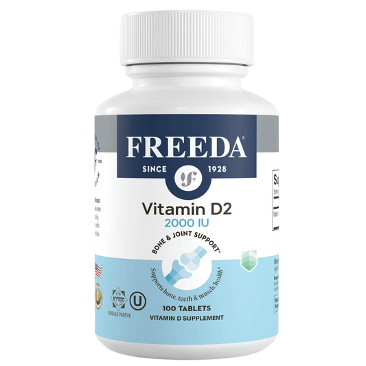 FREEDA  Vitamin D2 2000 IU - 100 Tiny Tablets