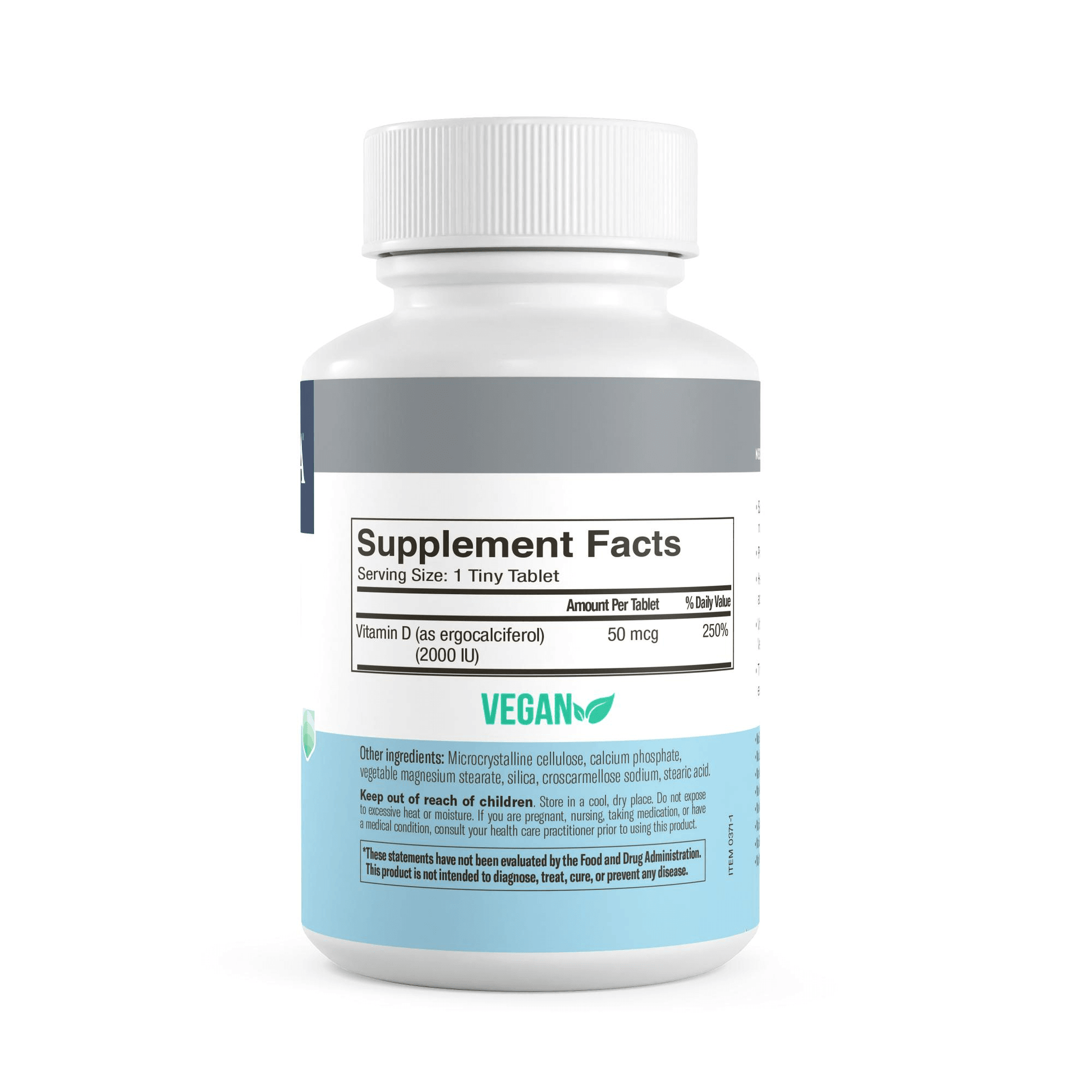 FREEDA  Vitamin D2 2000 IU - 100 Tiny Tablets