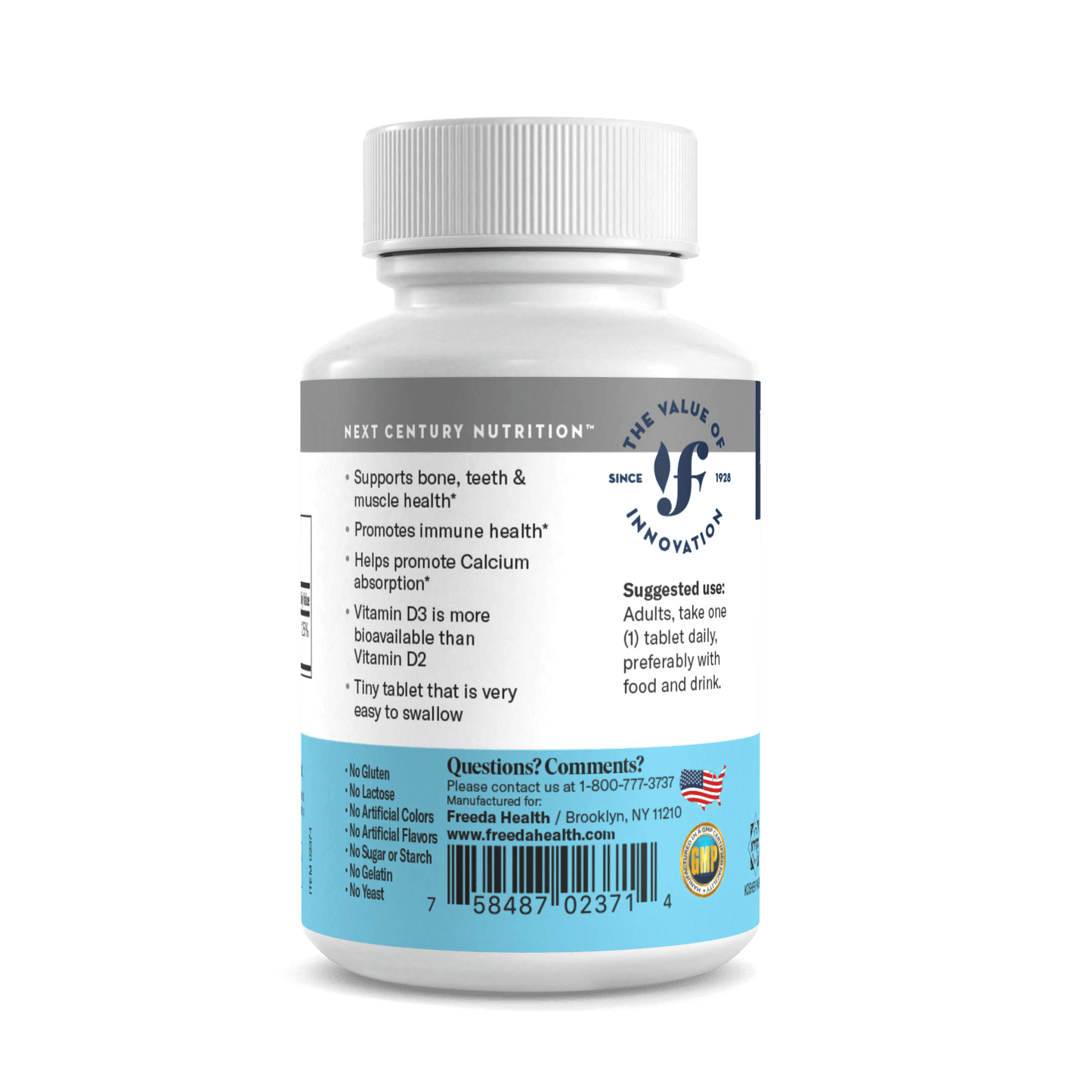 FREEDA  Vitamin D3 1000 IU - Tiny Tablets