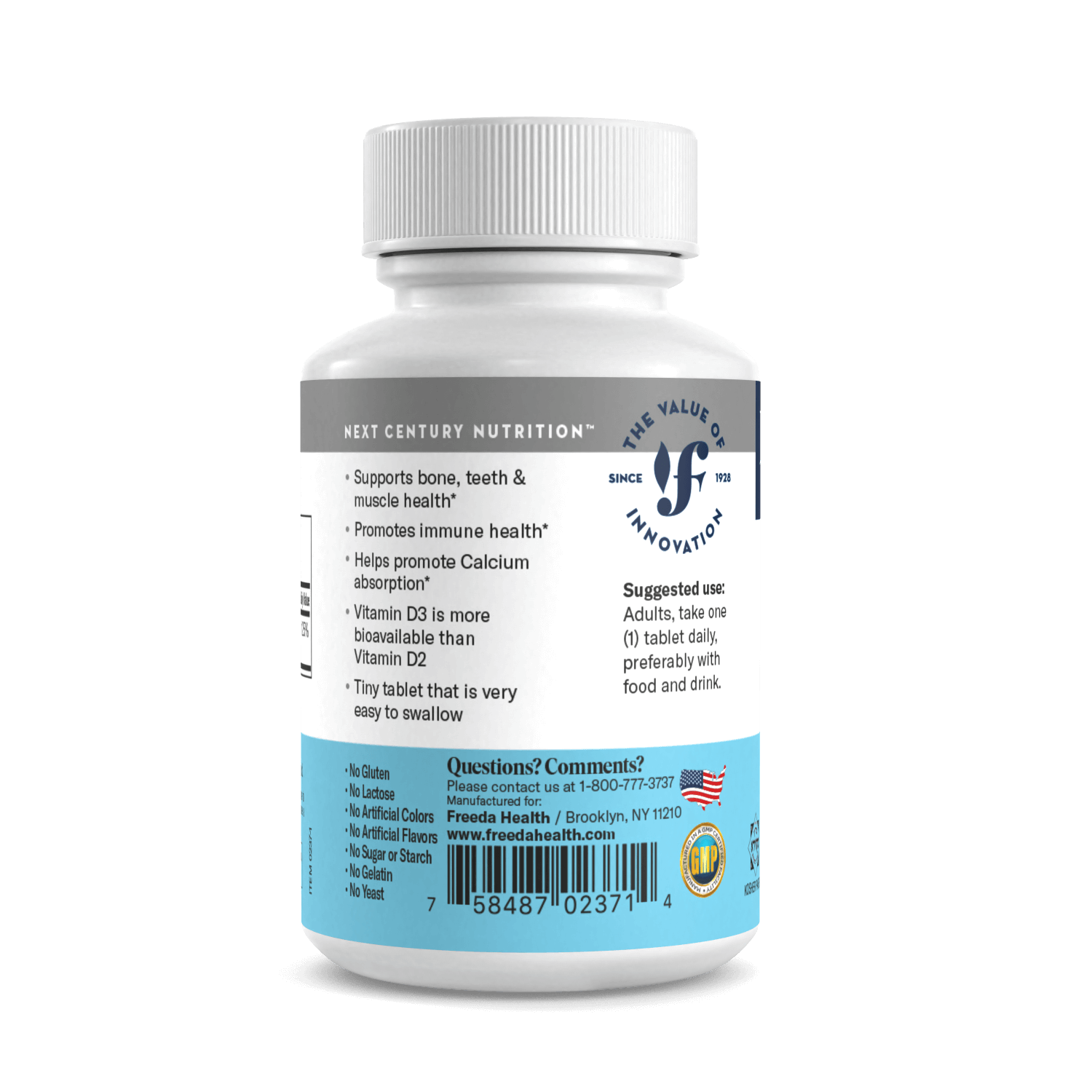 FREEDA  Vitamin D3 1000 IU - Tiny Tablets