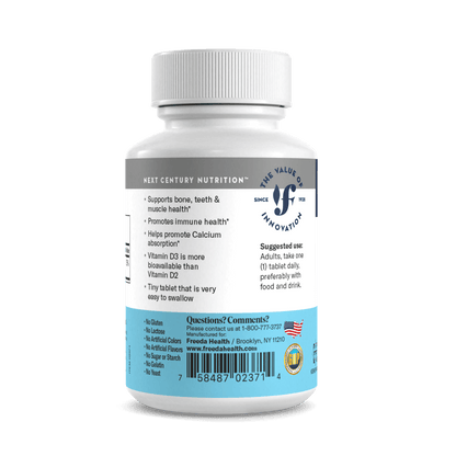 FREEDA  Vitamin D3 1000 IU - Tiny Tablets