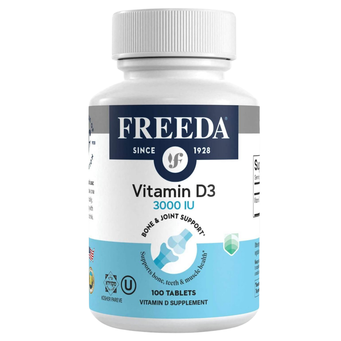 FREEDA  Vitamin D3 3000 IU - Tiny Tablets 100 Tablets