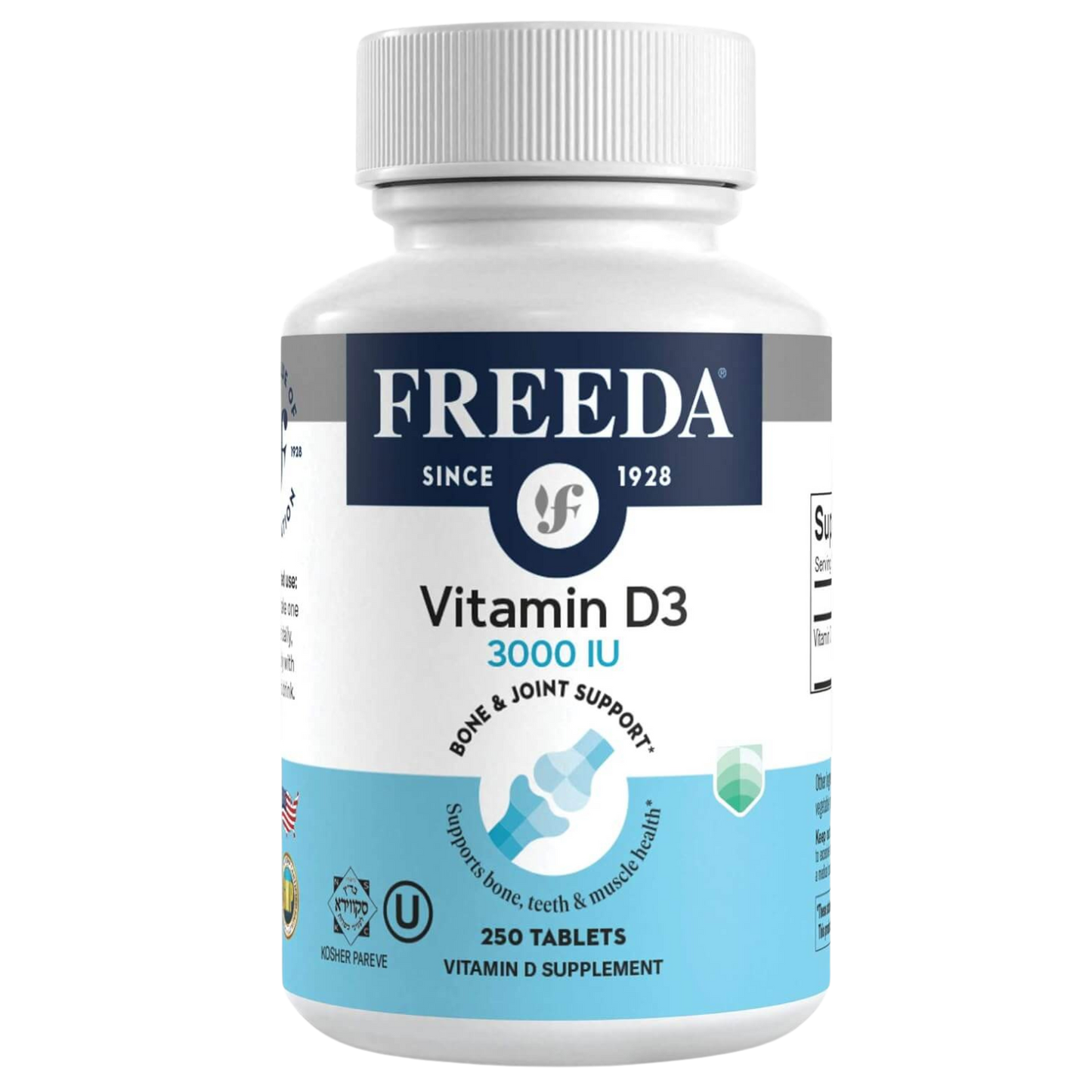 FREEDA  Vitamin D3 3000 IU - Tiny Tablets 250 Tablets