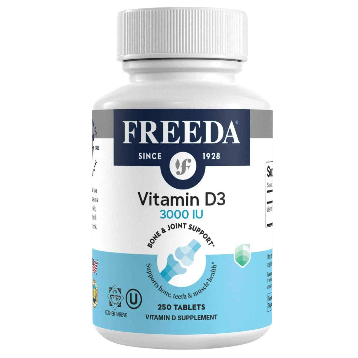 FREEDA  Vitamin D3 3000 IU - Tiny Tablets 250 Tablets
