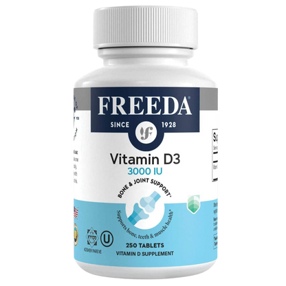 FREEDA  Vitamin D3 3000 IU - Tiny Tablets 250 Tablets