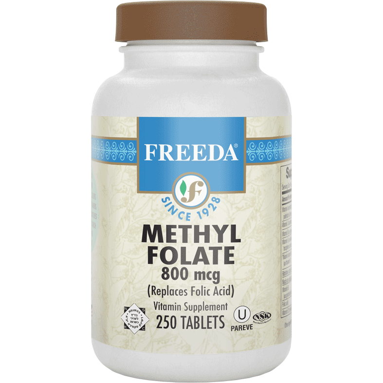 Methylfolate (folic acid) 800 mcg - 250 Tablets - Freeda Health