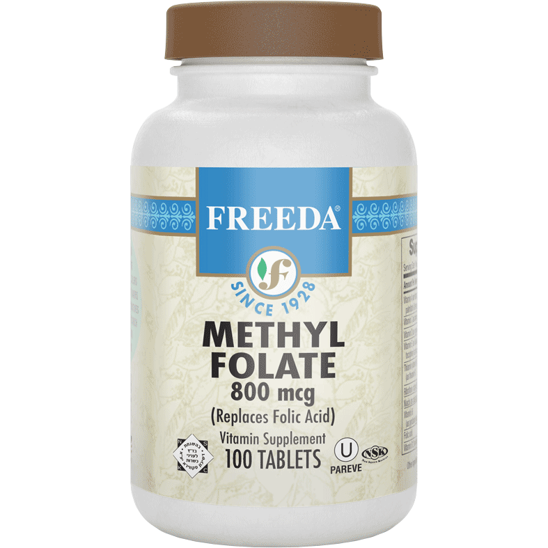Methylfolate (folic acid) 800 mcg - 100 Tablets - Freeda Health