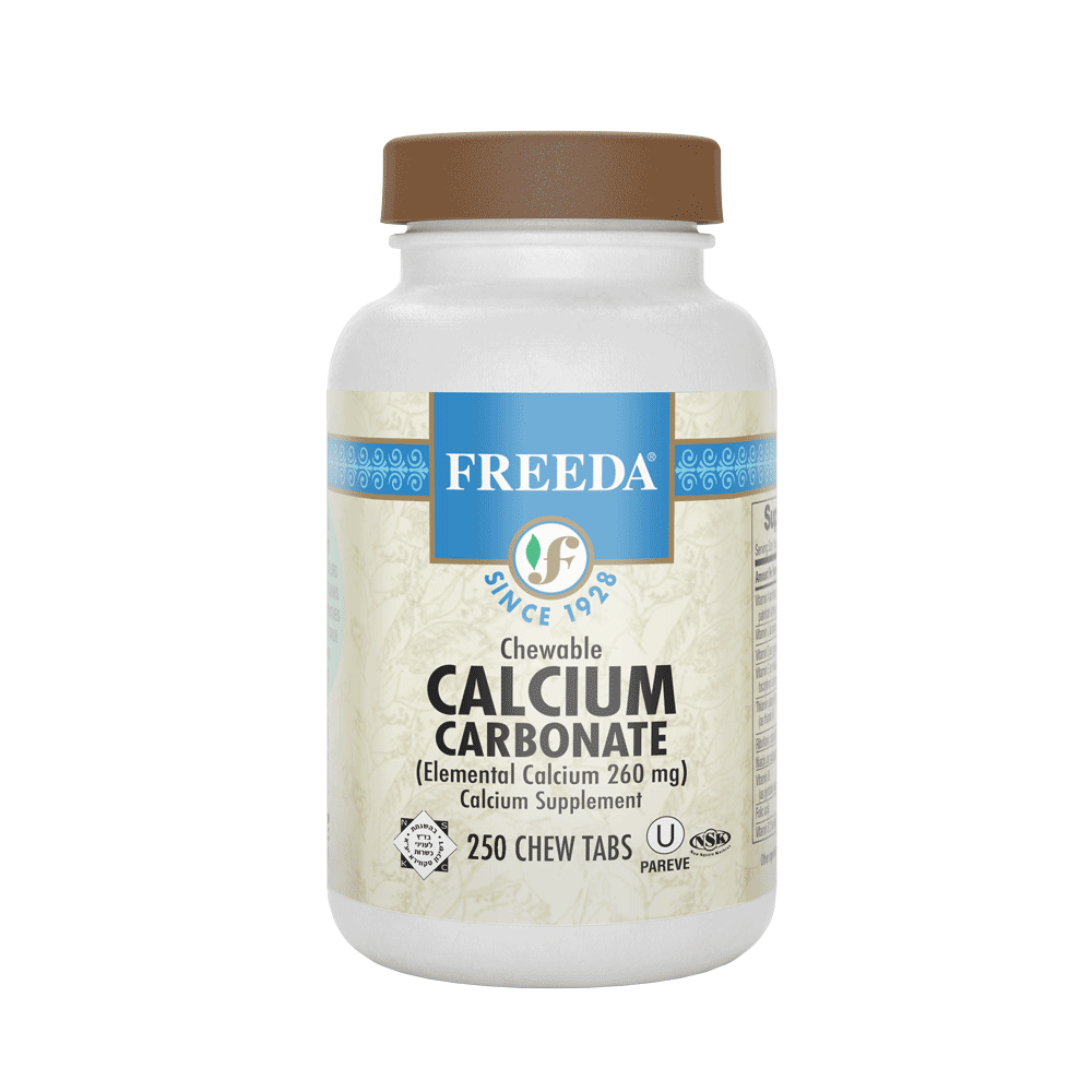 Chewable Calcium Carbonate - 250 Tablets - Freeda Health