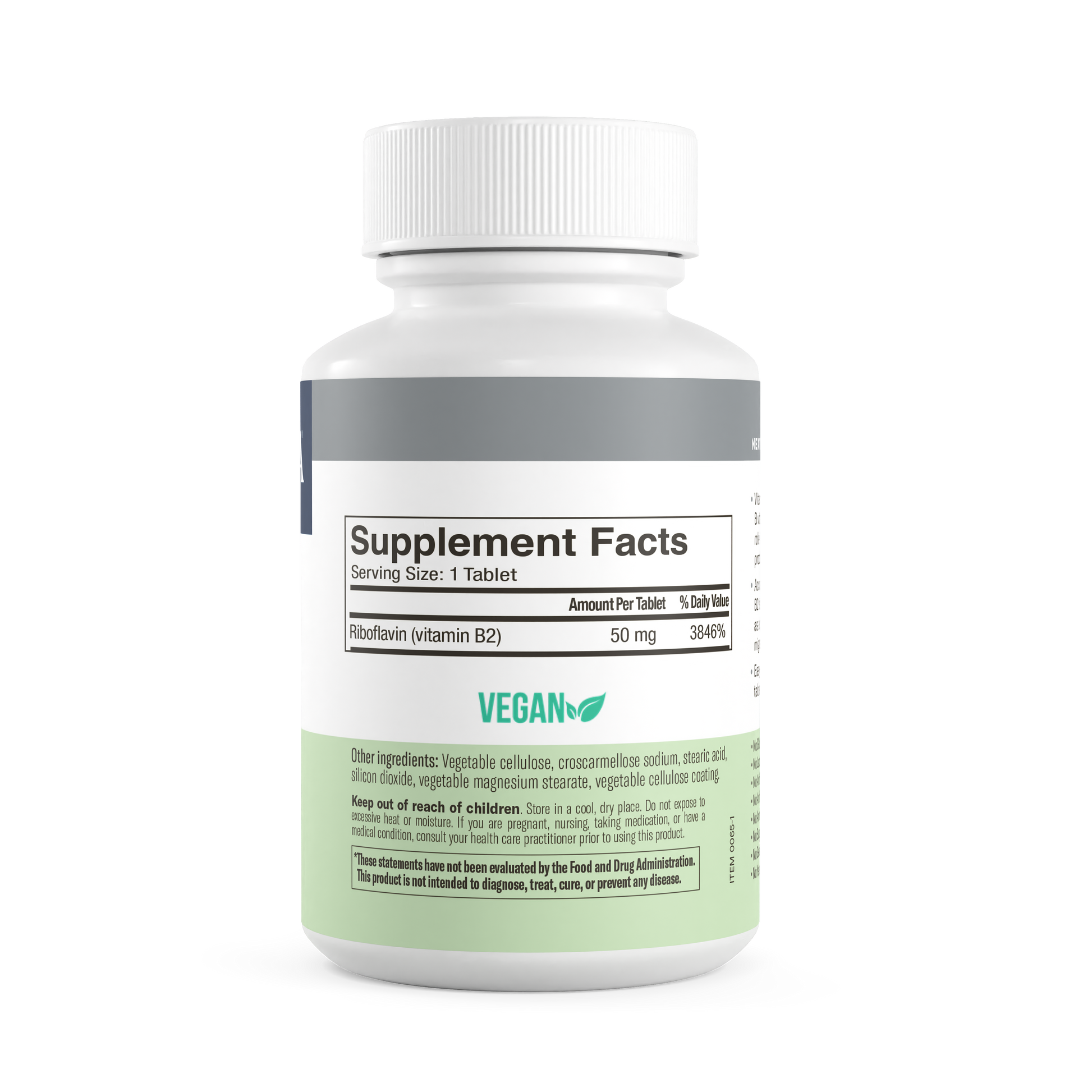 FREEDA  Vitamin B2 (Riboflavin) 50 mg - 100 Tablets